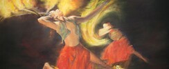 Joëlle Metzger Reverdi - expo vente dessins, pastels encadrés, huiles sur toiles,