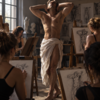Modèle vivant life model pour evjf / bachelorette party